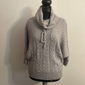 Ruby Moon Gray cowl neck sweater, size medium